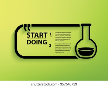 Science Design and text box,vector