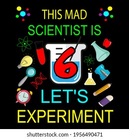 Science Design. This illustration can be used as a print on T-shirts, cups, bags, Phone Case etc.