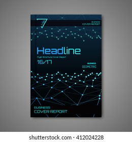 Science design vector template layout for magazine brochure flyer booklet cover annual report. 