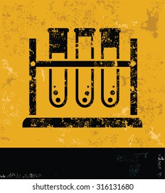 Science design, yellow grunge vector