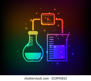 Science design,rainbow concept,clean vector