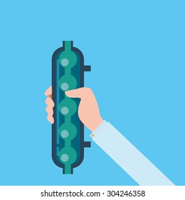 Science digital design, vector illustration 10 eps graphic