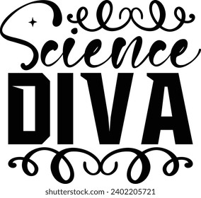 Science Diva ,Science Class Digital Design 