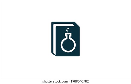 Icono de estilo de línea de frasco de documentos de ciencia Icono de ilustración de plantilla de vector

