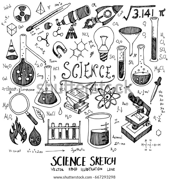 Science Doodle Sketch Line Icon Vector Stock Vector (royalty Free 