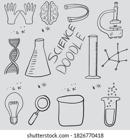 Science Doodle Vector Sketch Hand Made Design.You can use any project Scale to any size without loss of resolution.