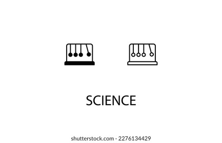 Science double icon design stock illustration