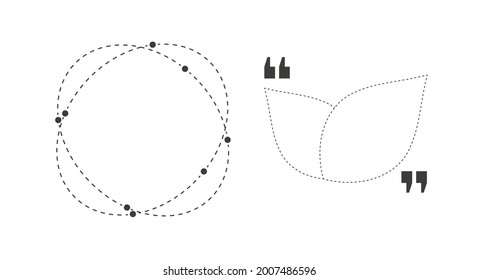 Science and ecology empty text boxes, speech bubbles or quote frames. Isolated vector illustration.