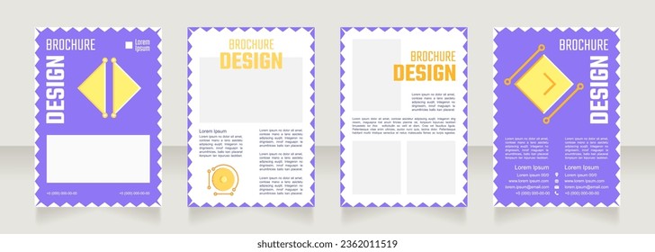 Science education blank brochure design. Template set with copy space for text. Premade corporate reports collection. Editable 4 paper pages. Teco Light, Semibold, Arial Regular fonts used