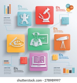 Science and education concept design clean background,clean vector