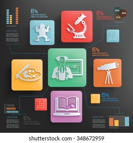 Science and education concept design clean background,clean vector