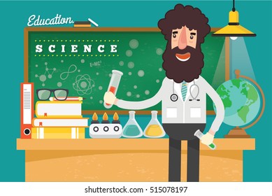 Science and education concept design,clean vector