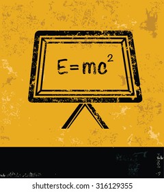 Science education design, yellow grunge vector