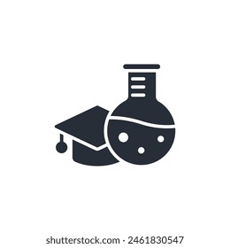 science education icon. vector.Editable stroke.linear style sign for use web design,logo.Symbol illustration.