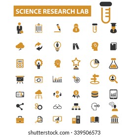 science, education, learning, study, research  icons, signs vector concept set for infographics, mobile, website, application
