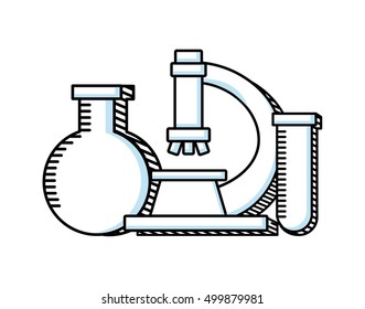 science education line icon vector illustration design