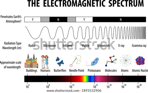 Science\
Electromagnetic Spectrum diagram\
illustration