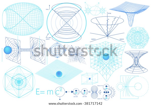 Science Elements Symbols Schemes Physics Chemistry Stock Vector ...