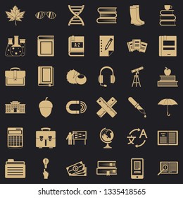 Science equipment icons set. Simple style of 36 science equipment vector icons for web for any design