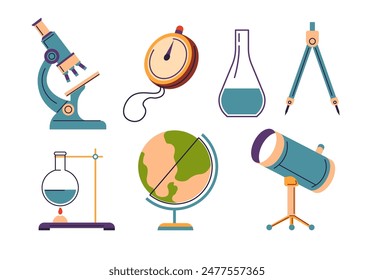 Ilustración del conjunto de Vectores del equipo de Ciencia