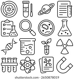 Estilo de Estrutura de Tópicos de Conjunto de Ícones do Science Essentials