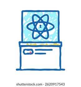 science exhibit doodle icon sketch vector. science exhibit sign. isolated symbol illustration