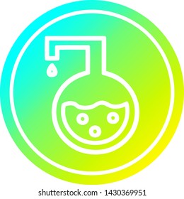 science experiment circular icon with cool gradient finish