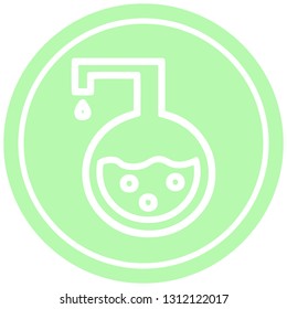 science experiment circular icon symbol