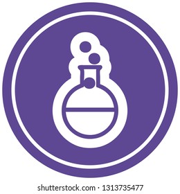 science experiment circular icon symbol