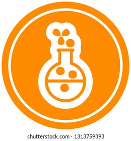 science experiment circular icon symbol
