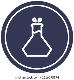 science experiment circular icon symbol