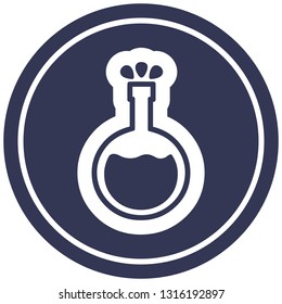 science experiment circular icon symbol