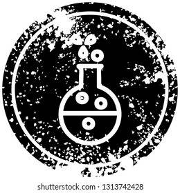 science experiment distressed icon symbol