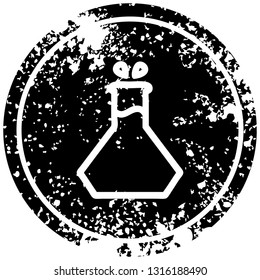 science experiment distressed icon symbol