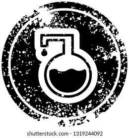 science experiment distressed icon symbol