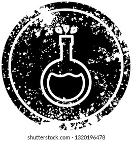 science experiment distressed icon symbol