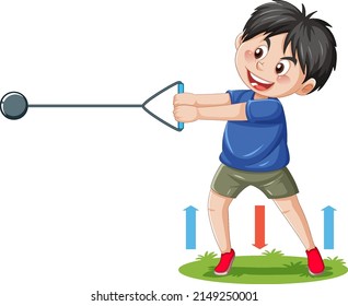 Science experiment on force and motion illustration