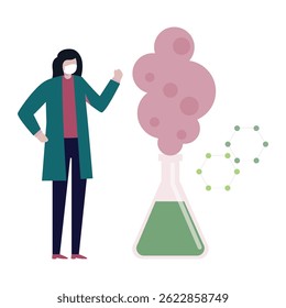 Science experiment Vector illustration which can easily modify or edit which can easily modify or edit

