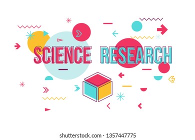 Science experiment word concept banner design
