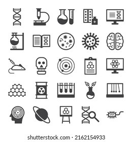 Science And Experiments Icon Set