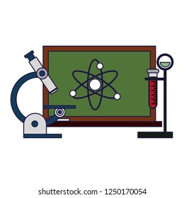Science experiments and investigation blue lines