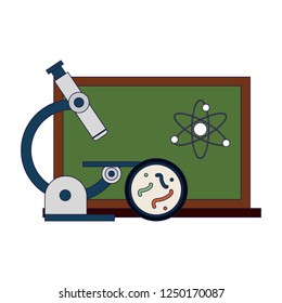 Science experiments and investigation blue lines