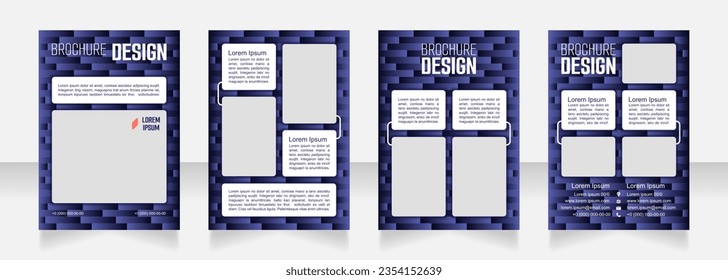 Science and exploration blank brochure design. Template set with copy space for text. Premade corporate reports collection. Editable 4 paper pages. Smooch Sans Light, Bold, Arial Regular fonts used