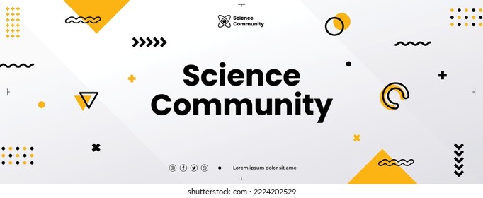 Science facebook cover template Vector