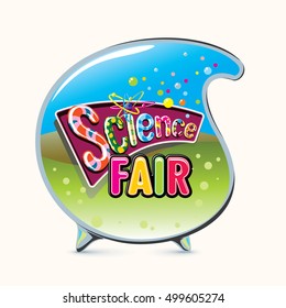 Science Fair Emblem. Kids Education. Design Scientific Icon.