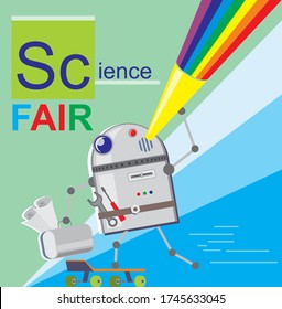 Science Fair Event Poster Design. Vector