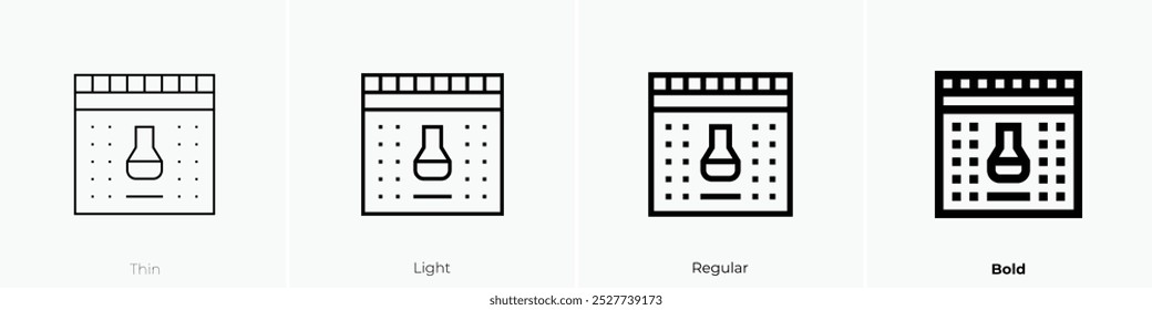 science fair icon. Thin, Light Regular And Bold style design isolated on white background