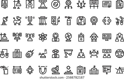 Science fair icons High-Quality Vector Icons Collection with Editable Stroke. Ideal for Professional and Creative Projects.