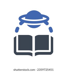 Science fiction book Icon, Vector Graphics