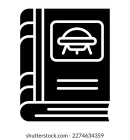 Science fiction book vector design, editable style